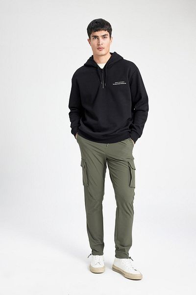 DeFacto Pantaloni de jogger tactici de vară, slim fit, slim fit, cu buzunare cargo B3585ax24sp