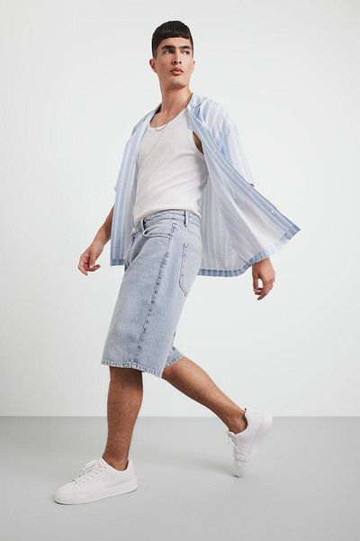 DeFacto Pantaloni scurți Bermuda din bumbac 100% largi F7910AX25HS