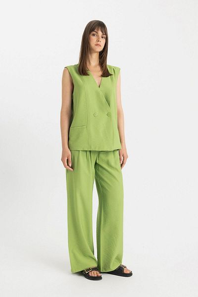 DeFacto Wide Leg Wide Loose Leg Penli Basic Straight Classic Palazzo Trousers C5931Ax24Sm