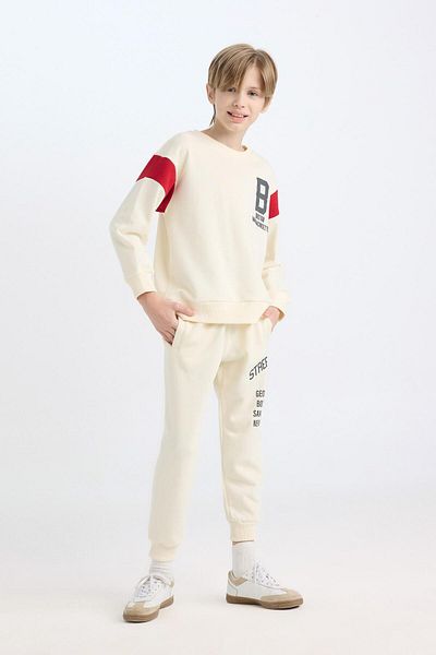 DeFacto Pantaloni de sport imprimați cu talie elastică pentru băiat D2141a824au