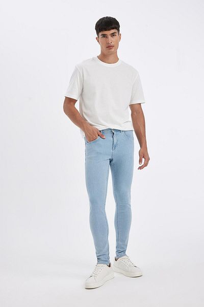 DeFacto Džínové nohavice Super Skinny Fit s bežným pásom – extra úzke nohavice A6942ax23au