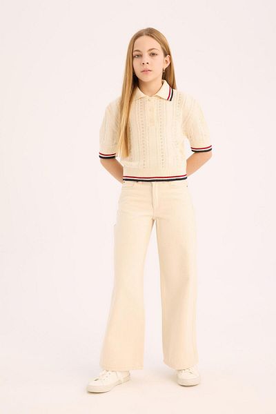 DeFacto Girls Wide Leg Wide Leg Cotton Trousers D7098A825Sm