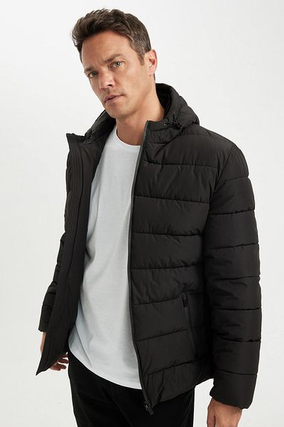 DeFacto Slim Fit Slim Fit, căptușit cu glugă, cu fermoar, haină impermeabilă R0216AZ25AU