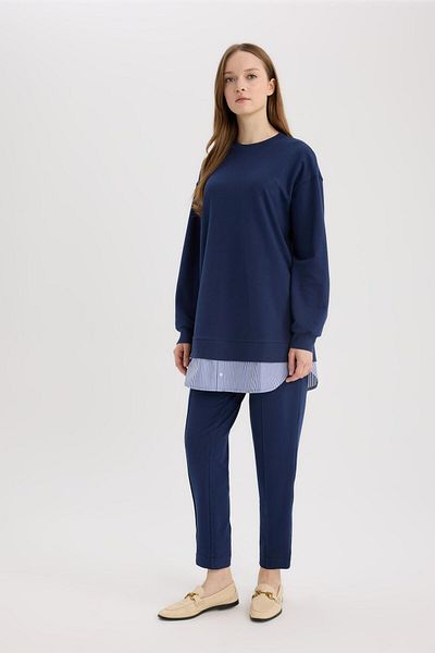 DeFacto Harem Basic Plain Sweatshirt Fabric Trousers D9363Ax25Sp