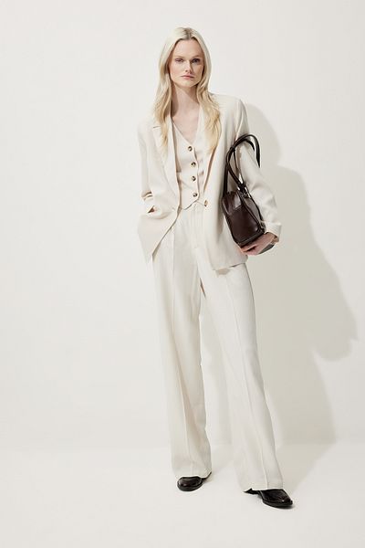 DeFacto Oversize Fit Linen Blended Blazer Jacket
