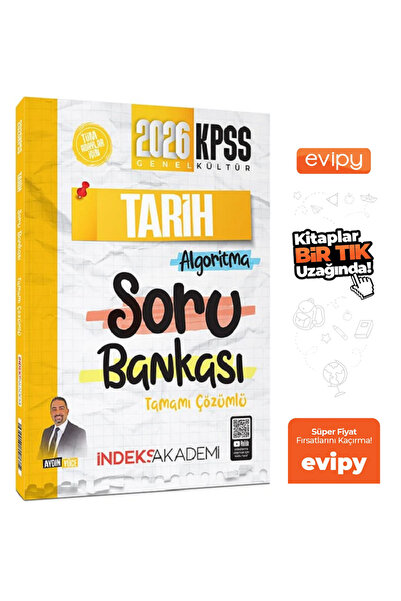 İndeks Akademi 2026 KPSS Tarih Soru Bankası Çözümlü - Aydın Yüce Ayraç Hediyeli