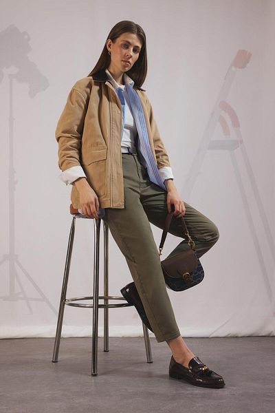DeFacto Gabardine Winter Pants - High Waist with Pockets and Straight Legs D7413Ax24Au