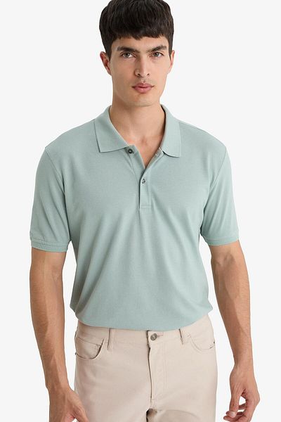 DeFacto Noul tricou de bază Polo cu mânecă scurtă, cu croiala normală, C1293ax24sp