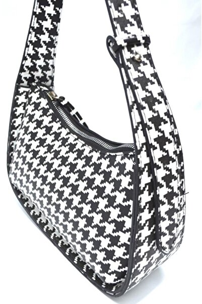 Glowfit Shine Your Shape Women's Crowfoot Patterned Baguette & Handle Bag