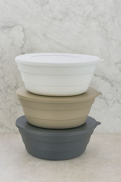 Dükkanönü 3-Piece Storage Container Breakfast Snack Bowl 350 Ml Kp-149