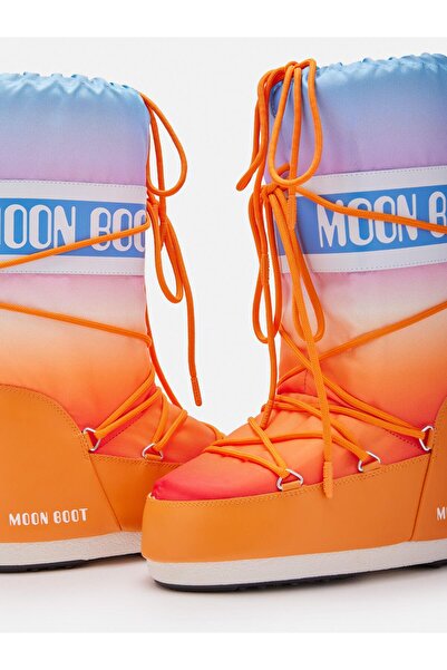 MOON BOOT Orange Ankle Boots for Kids