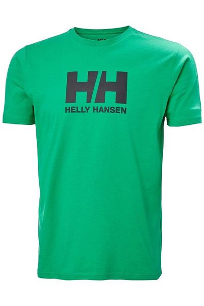 Helly Hansen Мъжка тениска със зелено лого и кръгло деколте