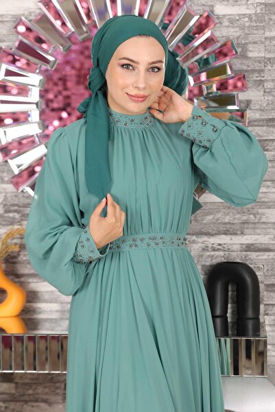 Modamihram Вечірня сукня-футляр м'ята 19109