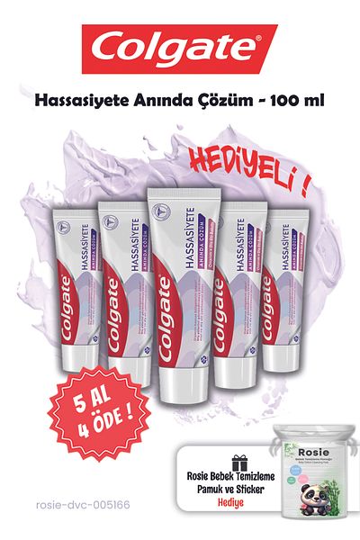 Colgate Buy 5 Pay 4 Sensitivity Instant Solution 100 ml and Rosie Gift