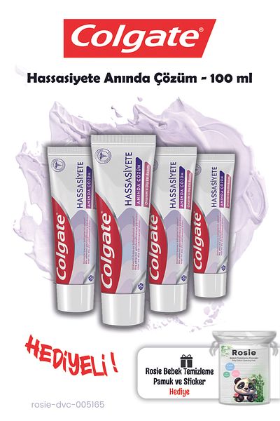 Colgate 4 Pieces of Instant Solution for Sensitivity 100 ml and Rosie