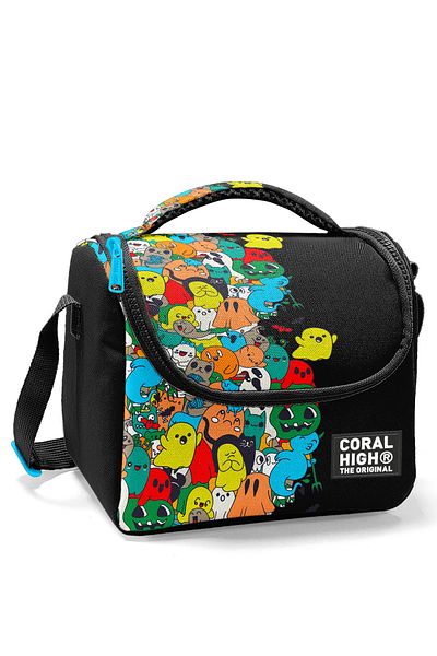 Coral High Термо кутия за обяд с черна карикатурна шарка 11790