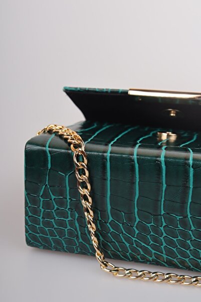 weem bag Geanta de dama romana cu curea cu lant de crocodil Weembag