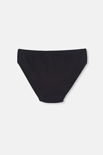 Dagi Black Combed Cotton 2-Piece Slip Panties