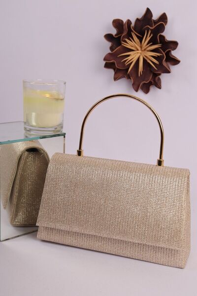 weem bag إليسارا EB0500 |   حقيبة سهرة بمقبض معدني مزخرف من خطوط تشوبورا