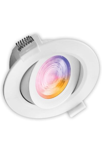 SASKA إضاءة داون لايت ذكية بتقنية واي فاي من لازا، ٥ واط، زاوية قابلة للتعديل (٣٠٠٠-٦٥٠٠ كلفن)، قابلة للتعتيم ومتعددة الألوان