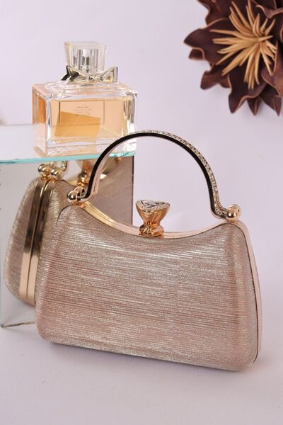 weem bag إليسارا EB0751 |   حقيبة سهرة بمقبض معدني مزدوج أنيق من سندريلا