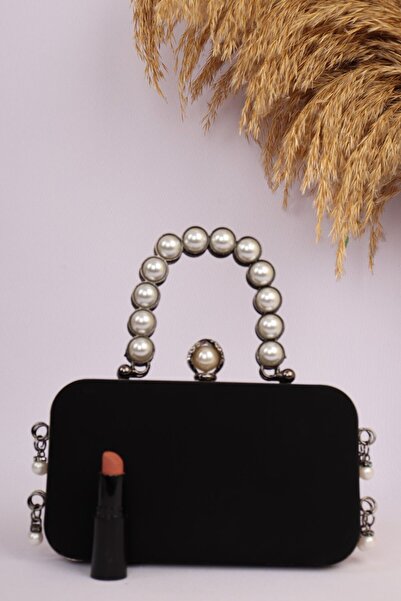 weem bag Elysara EB0714 |   GEANTĂ DE SEARĂ ELEGANTĂ CU MÂNER DE PERLE DE PIE...