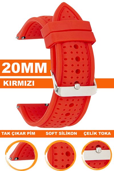 COBRA 20mm Fossil-Welder-Casio-Seiko-Omega-Armani Watch Compatible Silicone Watch Band - Strap 20S26B