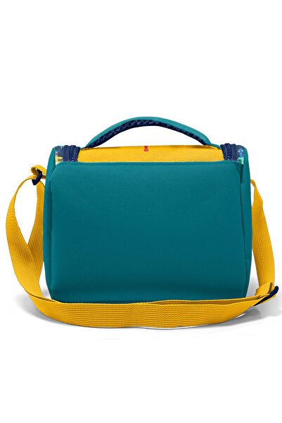 Coral High Navy Blue Indigo Robot Patterned Thermo Kids Lunchbox - 11810