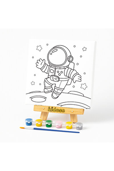 KİDOSE KiDoSe Eğitici Uzay Tuval Boyama Kiti - Ahşap Şövalye Boyama Kiti - Uz...