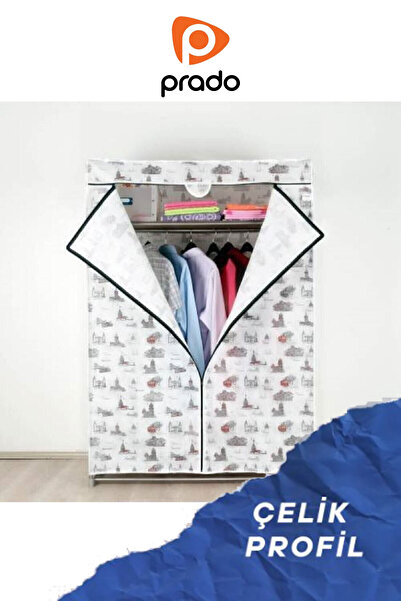 PRADO Basic Çelik Profilli Portatif Bez Dolap Cafe