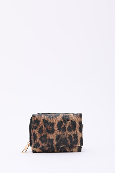 SHAKA Leopard Shk177 Faux Leather 8 Compartments, Card Holder, Paper and Coin Compartment Snap Wallet