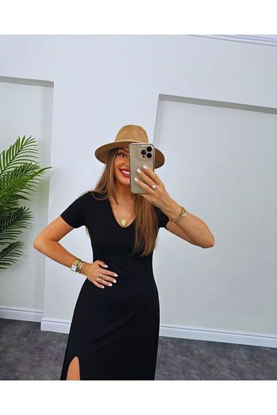 StilVibe Rochie maxi cu decolteu in V