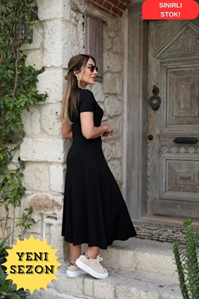 StilVibe Kadın Kısa Kollu V Yaka Maxi Boy Elbise Editörün Seçtikleri
