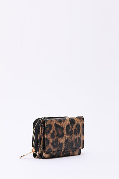SHAKA Leopard Shk177 Faux Leather 8 Compartments, Card Holder, Paper and Coin Compartment Snap Wallet