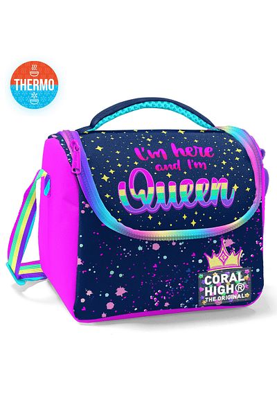 Coral High 11775 Детска многоцветна тъмносиня термо чанта за обяд