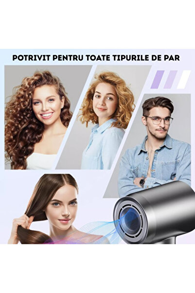 Infiniteea Hair Dryer Infiniteea™, 1600W, Ionization, 3 Temperature Settings, 2 Speeds, Silent, Innovative Ha