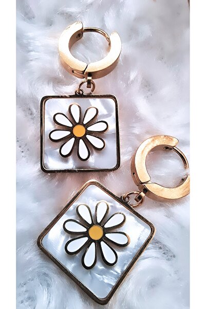 Serenity Women's Daisy Figured Steel Earrings