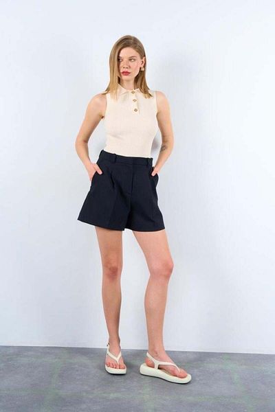 modamtn Buttoned Knitwear Undershirt - White Apricot