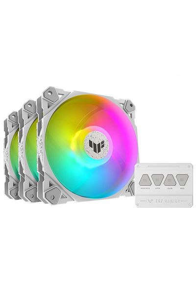 ASUS Tuf Gaming Tf120 Argb 3-in-1 Cooler Case Radiator Fan White Addressable Argb120Mm