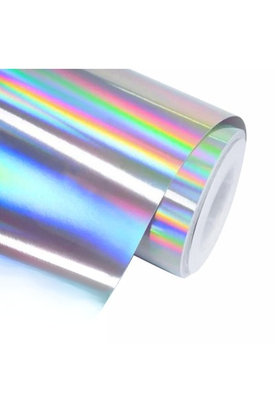 Packline Rainbow Hologram Film with Ragle and Utility Knife Gift 100cm X 1 Meter 70 Micron