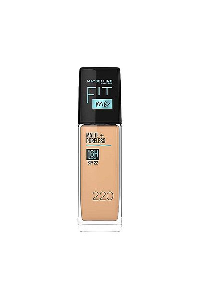 Maybelline New York كريم أساس فيت مي مات آند بورليس من مايبيلين نيويورك، يدوم حتى 16 ساعة، للتحكم بالزيوت، مع عامل حماية من الشمس 22 - 220