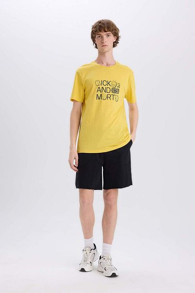 DeFacto Rick and Morty Regular Fit Rundhals-Kurzarm-T-Shirt aus 100 % Baumwolle E4761AX25SP