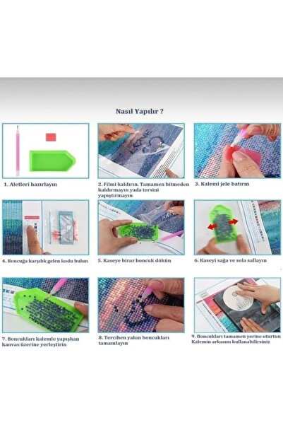 serpildüğme Hı Stone 5d Elmas Boncuk Taş Işleme Mozaik Goblen Kit 30x40cm gün