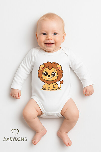 BABYDEN'S بدلة أطفال بأكمام طويلة من القطن بنسبة 100% مع شكل حيوان لطيف، ملاب...