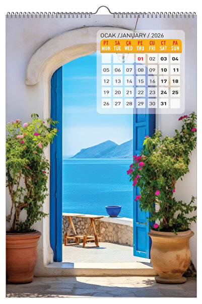 NATURELBASIM 2026 DENİZ / SEA DUVAR TAKVİMİ / 33x48 cm Ebat