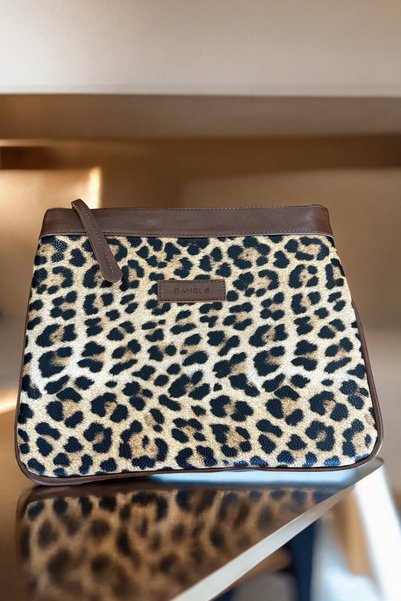 BAHELS Portofoliu și poșetă pentru femei Leopard Design Special