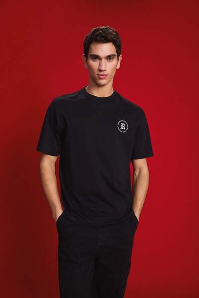 DeFacto Tricou cu mânecă scurtă, 100% bumbac, cu decolteu rotund, cu imprimeu pe spate D5160AX25SP