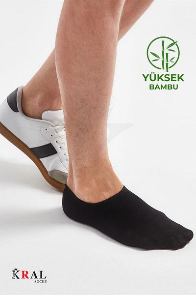 KRAL SOCKS Ανδρικά Snikers (6 ΖΕΥΓΑ) Κάλτσες από μπαμπού χωρίς ραφές, υφασμένες και ανθεκτικές στον ιδρώτα