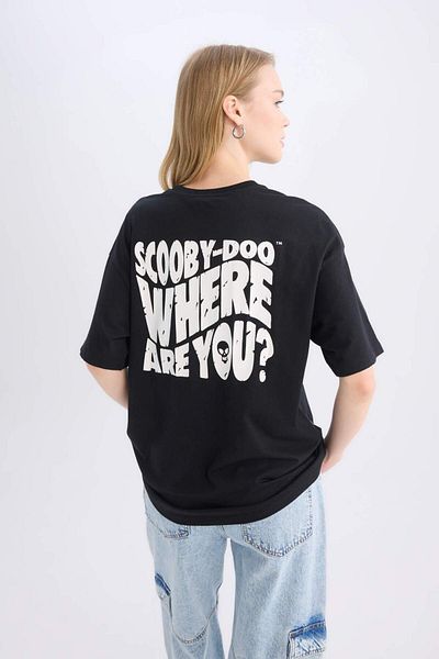 DeFacto Tricou cu mânecă scurtă cu mânecă scurtă cu imprimeu în spate Scooby Doo D9106AX25SM