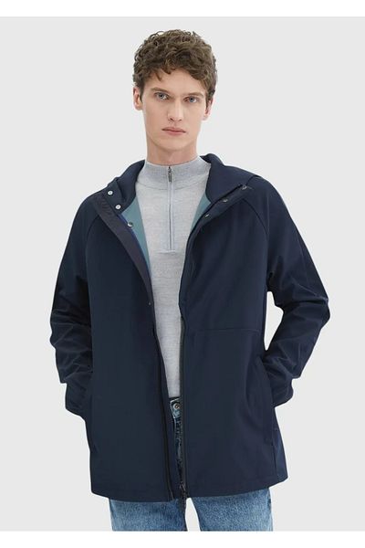 Ramsey Marineblauer Webmantel
